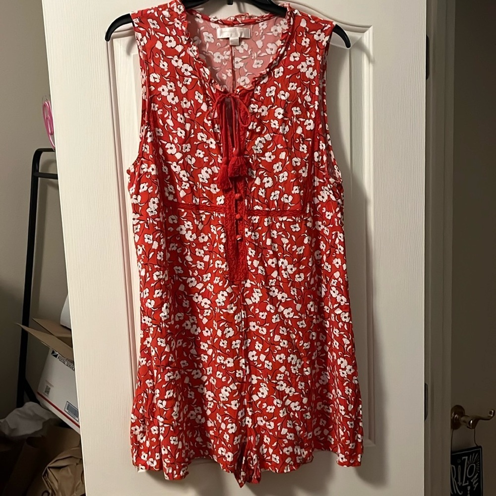 Spiritual Gangster floral shorts romper size XL